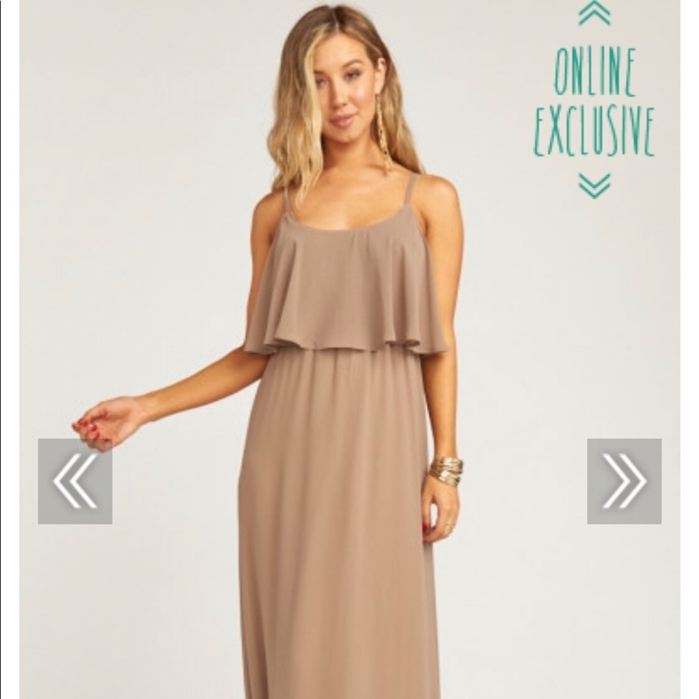 Show Me Your Mumu Caitlin Ruffle-Dune Chiffon